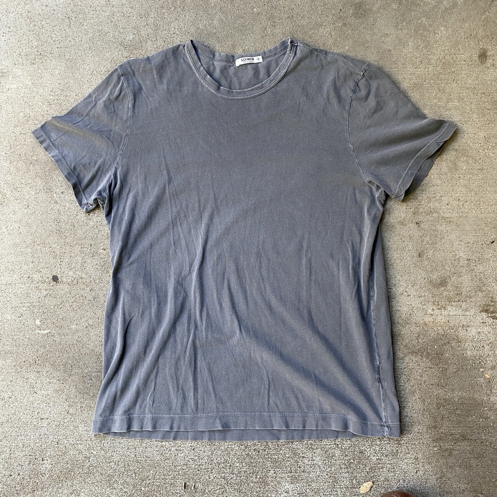 Buck Mason Gray Tee Shirt Blank Medium Made in USA 100% Cotton
